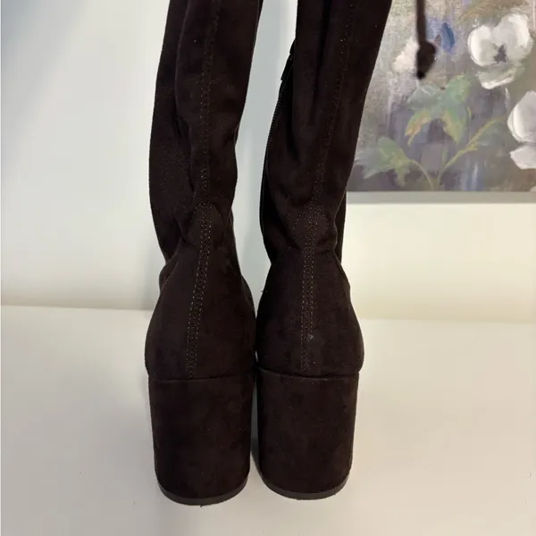Unisa Brown Suede Over-the-Knee Boots with 2.5” heel Size 9 - Image 6