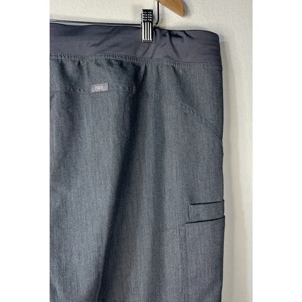 FIGS Womens Kade Cargo Pull On Nursing Medical Scrub Pants XXL P Graphite Gray - Image 5