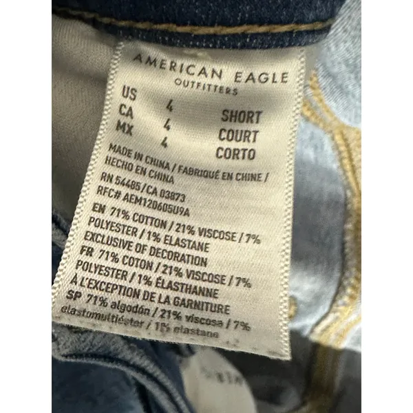 American Eagle Womens Jeggings Size 4S Distressed Medium Wash Denim‎ Stretch - Image 8
