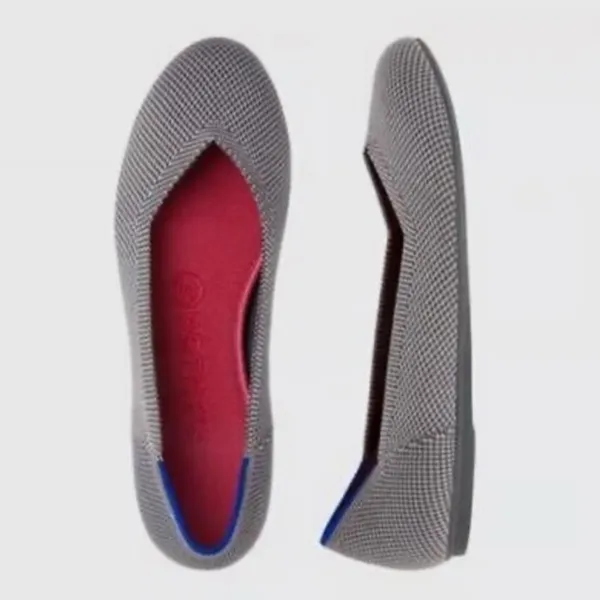 Rothy’s The Flat Gray Knit Ballet Flats Washable Sustainable Shoes 7.5 - Image 3