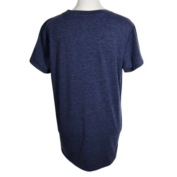 Blue Mountain Navy Short Sleeve V-Neck T-Shirt Size Medium - Image 2