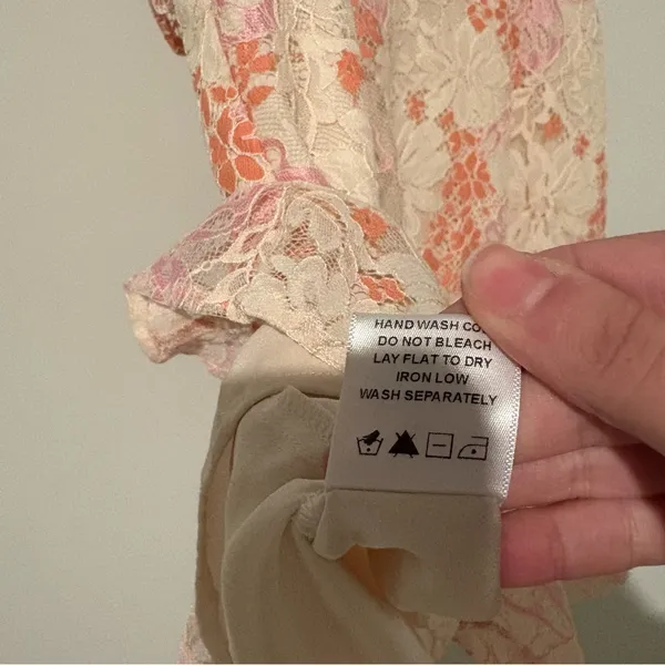 Lovers‎ + Friends Chauncy floral Lace dress pink orange size medium - Image 6