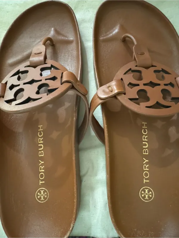 Tory Burch Miller Cloud Sandal Aged Camello Size 9 - Image 6