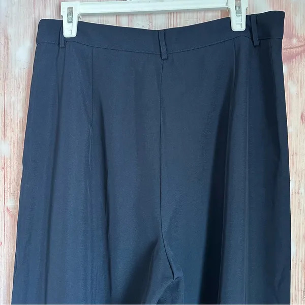 Cider Navy Blue Mid Rise Pleated Straight Leg Pants Size XL - Image 10