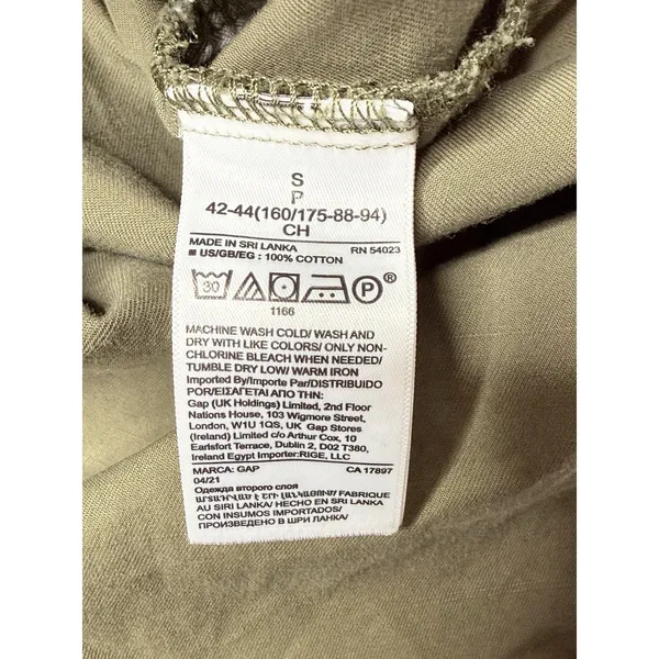GAP Utility Popover Shirt Dress Women Sz Small Army Green Minimal Hipster Casual - Image 6