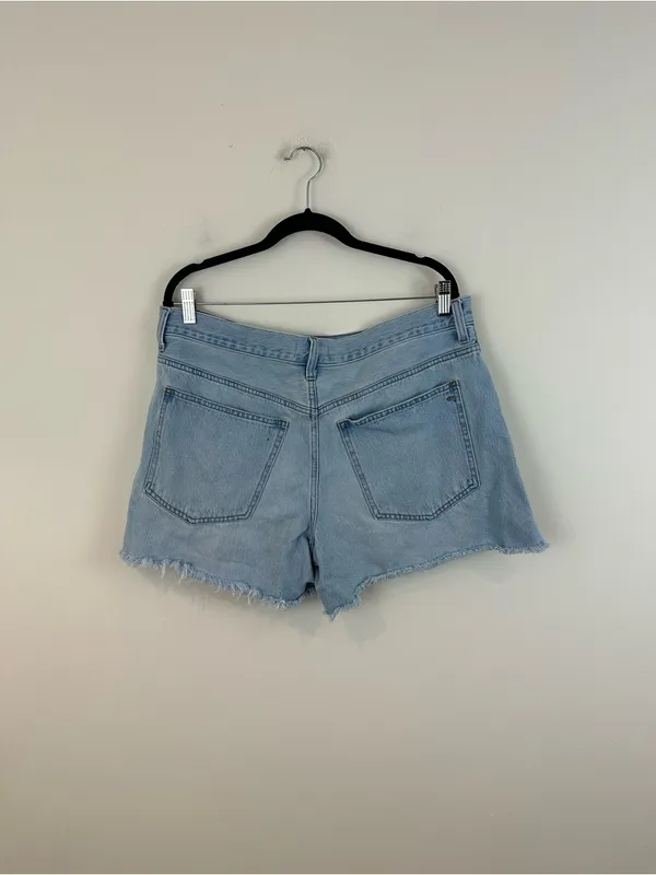 Madewell Relaxed Mid Length Light Wash Denim Shorts Size 32 Women's - Image 5
