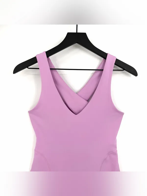 FREE PEOPLE Movement Here On Out Onesie Romper Lilac Pink S - Image 2