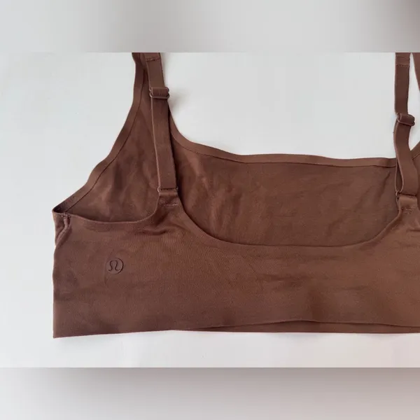 Lululemon Athletica Wundermost Ultra-Soft Nulu Scoop-Neck Brown Bralette Size‎ 2 - Image 6