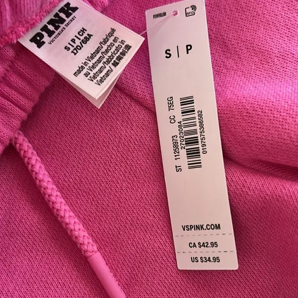Victoria's Secret PINK Ivy Fleece Classic Shorts, Color Pink, Size Small, NWT - Image 11