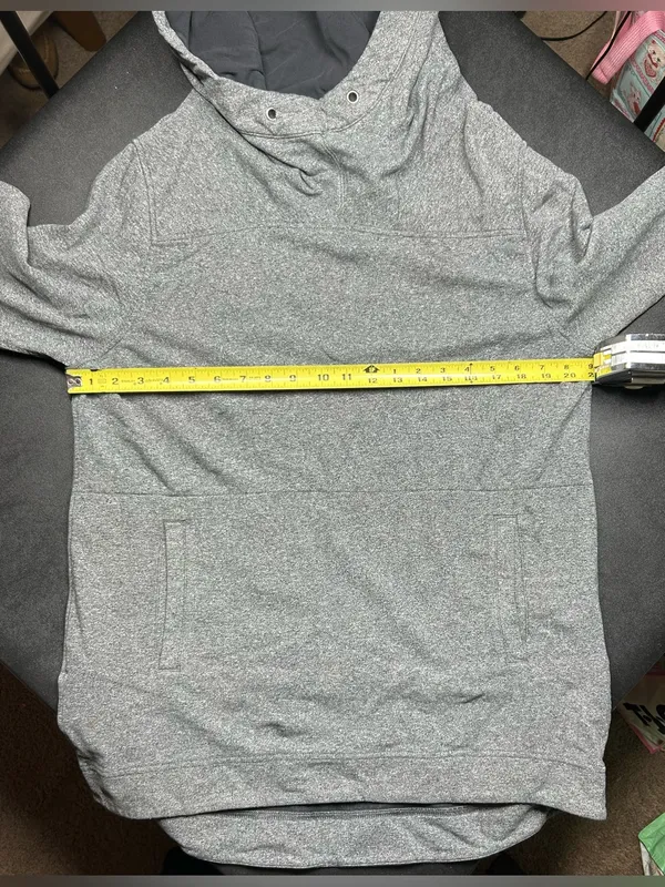 Lululemon Women’s Size 10 Heather Gray Oversized Split Pullover Hoodie - Image 2