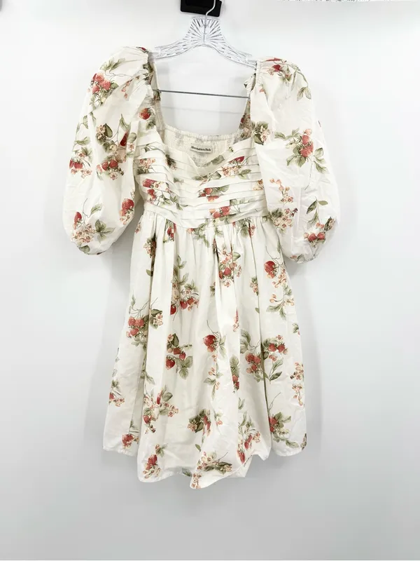 Abercrombie & Fitch Women's Emerson Poplin Puff Sleeve Mini Dress Size‎ ST - Image 2