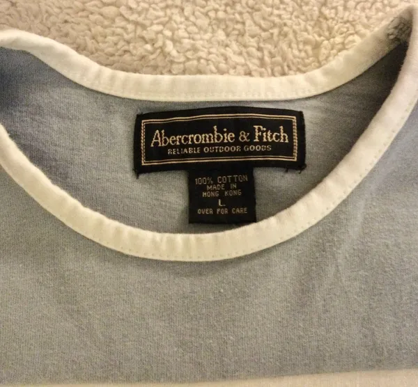 Vintage 90s/y2k Abercrombie Logo Spell Out Tee - Sz Large - Image 7