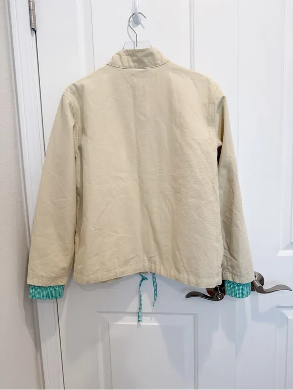 FREE PEOPLE WE THE‎ FREE Top Down Jacket in Khaki Chino Small NWOT Funnel Neck - Image 3