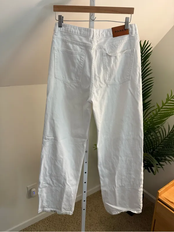 Parke Classic Straight Jeans in White size 31 - Image 4