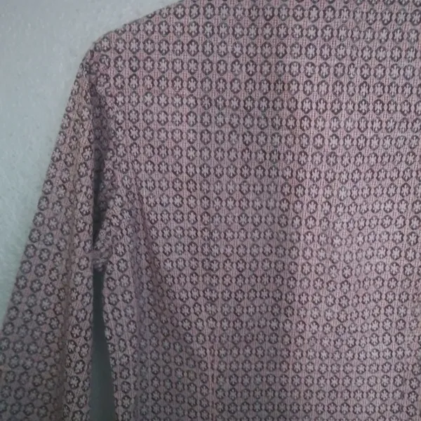 Panhandle S Western Pearl Snap Cowgirl Fitted Cotton Shirt in Pink Pattern - Image 6