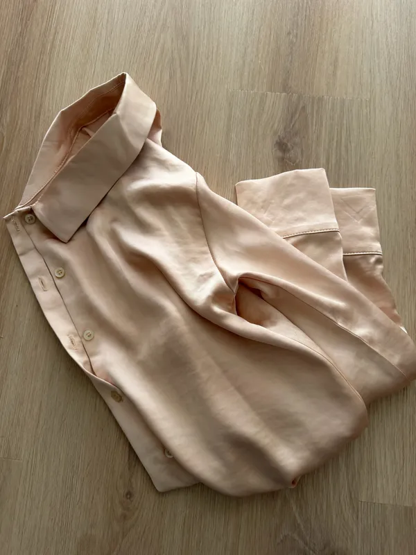 Boutique Button-Up Silk Top - Image 3