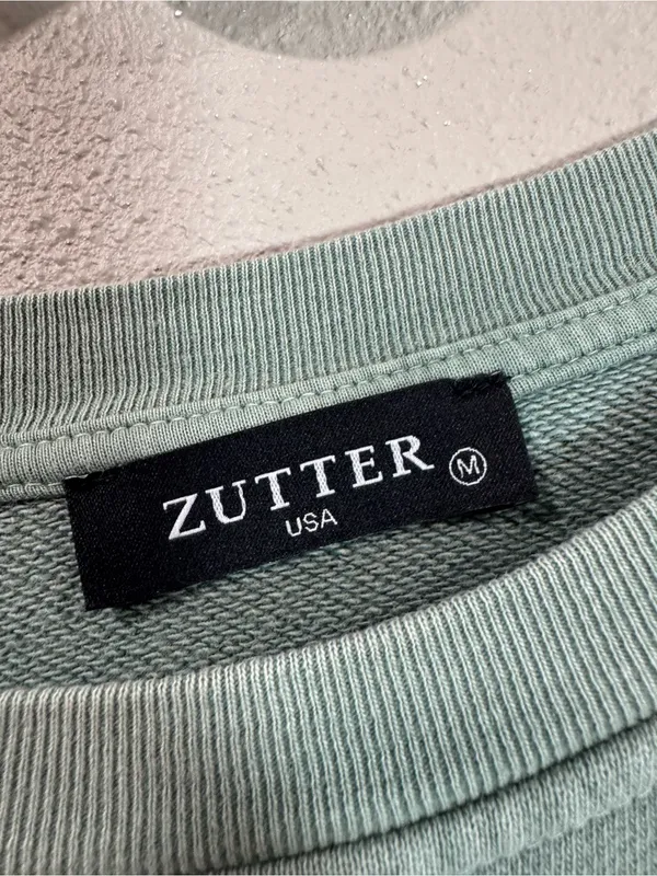 Sage Green 'Dreamer' Leopard Graphic Crewneck Sweater - Image 4