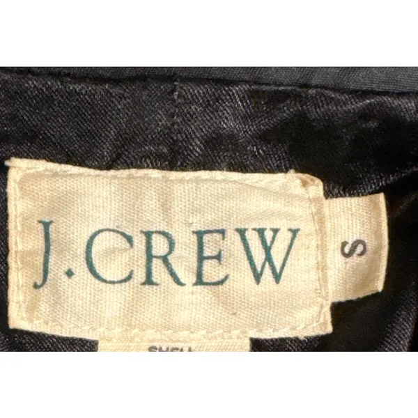 J.Crew Black Nylon Rain Jacket Womens Small Double Breasted Lightweight Coat - Image 6