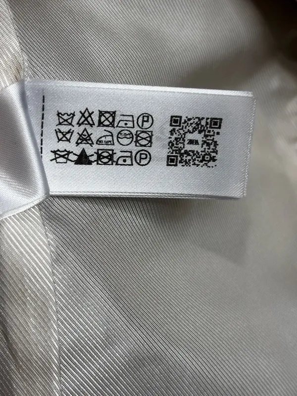 Zara Tailored Blazer with Wool Peplum ZW Collection Beige Size XS - Image 7