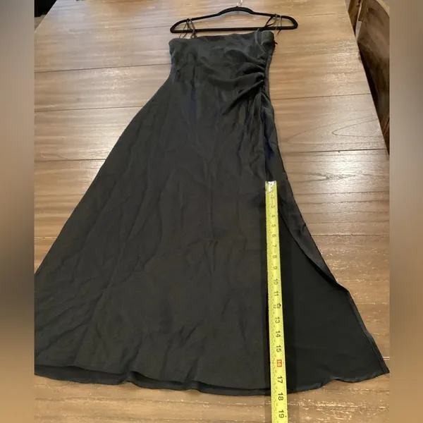 House of Harlow Revolve 1960 Satin style ruched Slip strappy sleeveless Dress S - Image 4