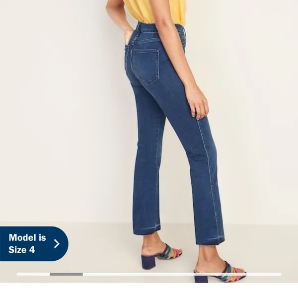 Old Navy High-Waisted Raw-Edge‎ Flare Ankle Jeans #53 - Image 2
