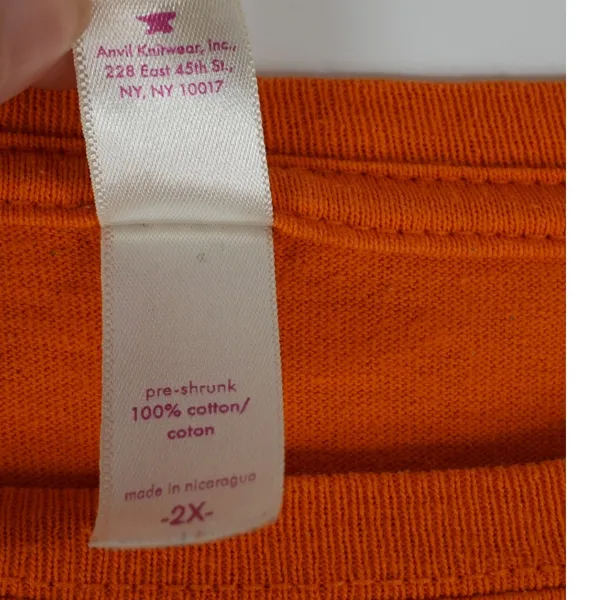 Anvil Tennessee Volunteers T-Shirt Womens 2XL Big Orange Country‎ Rocky Top - Image 7