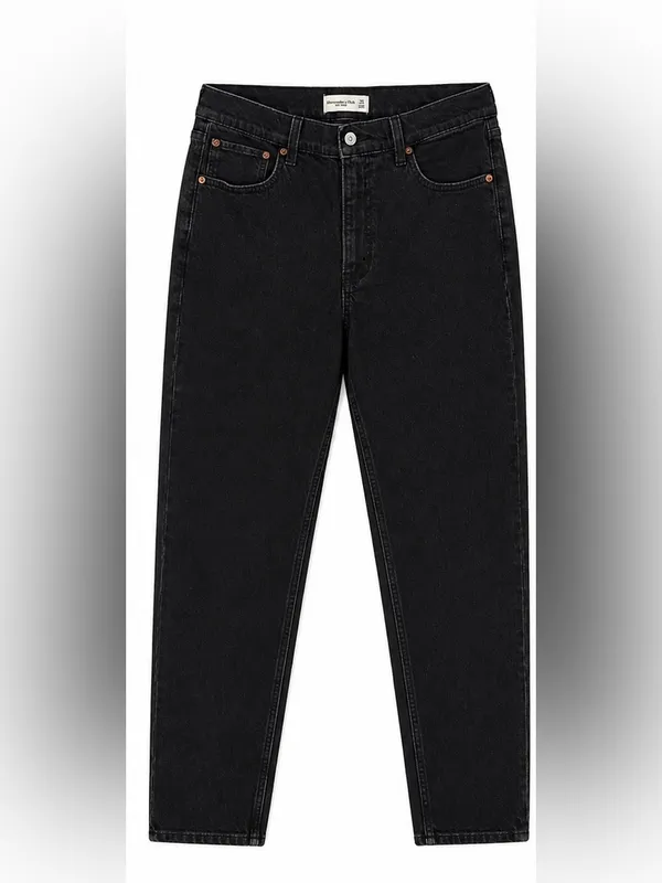 Abercrombie & Fitch High Rise Black Jeans Size 31 Short Straight - Image 2