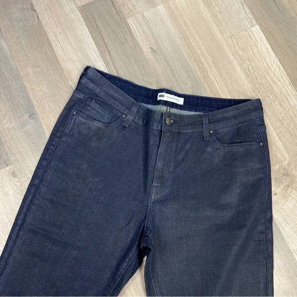 Levi's Jeans Womens 16 Mid Rise Skinny Bootcut Oil Rubbed Blue 33x 32‎ Western - Image 5