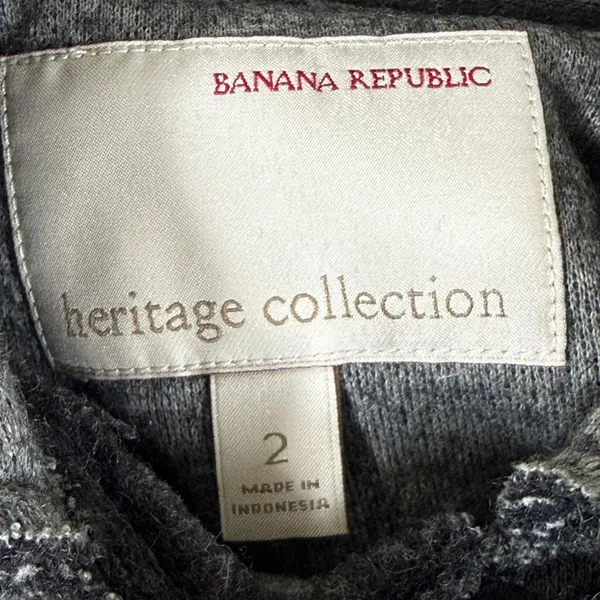 Banana Republic Heritage Gray Wool Double Breasted Cropped Coat 2 672086-00 - Image 2