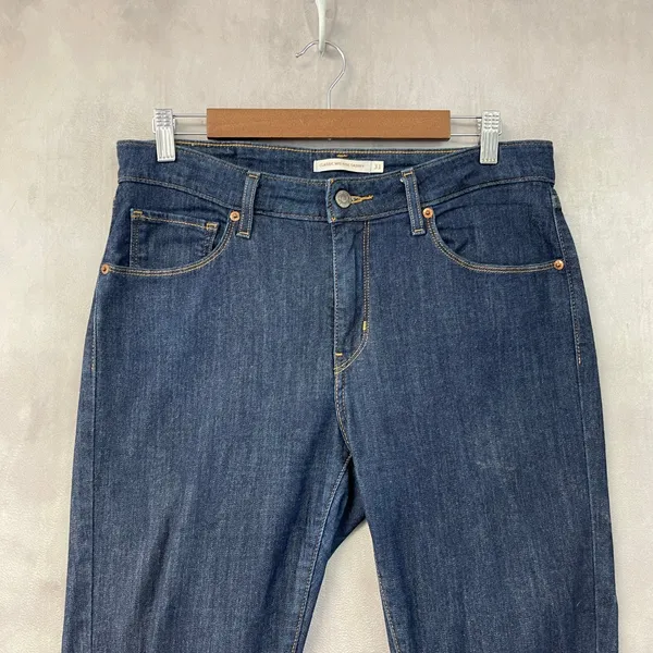 Levis Classic Mid Rise‎ Skinny Jeans Womens 31 Dark Wash Stretch Minimal Indie - Image 3