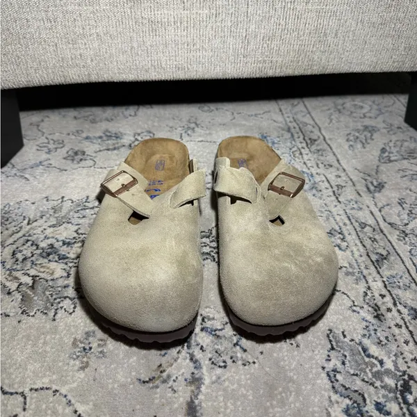 Birkenstock Boston Clogs in Taupe - Image 4