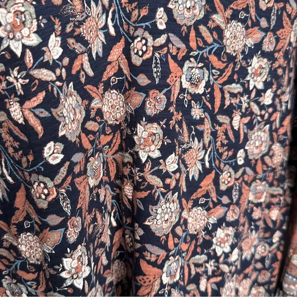 Lucky Brand Floral Bell Sleeve Boho Flowy Peasant Top Sz M - Image 7