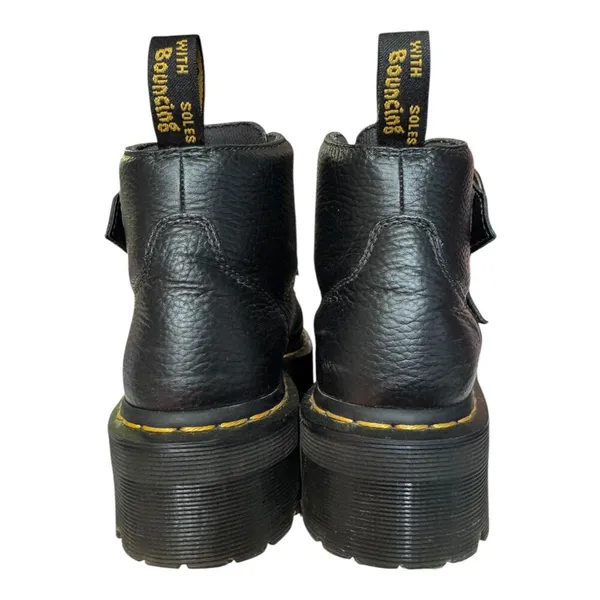 Dr. Martens Denon Flower Buckle Platform Boots Black Size 8 - Image 10