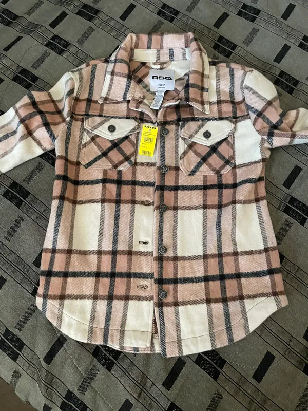 RSQ Womens Tonal Woven Plaid Shacket - Image 4