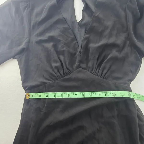 Baltic Born NWOT‎ Esti Black Maxi Dress V Neck Short Sleeve Cocktail Large - Image 11
