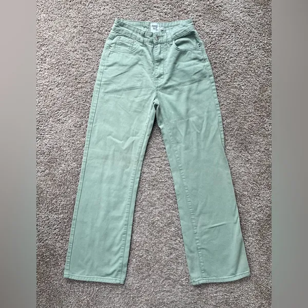Princess Polly Lester Mom Jeans - Sage Green - Image 2