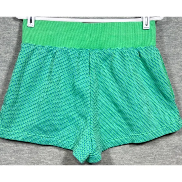 Nike Womens M Shorts Green Blue Swoosh Fleece Athletic Pull On‎ Comfort Casual - Image 4