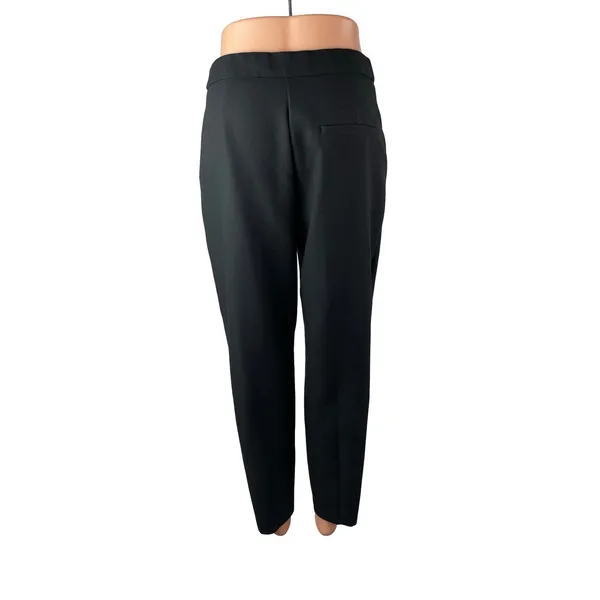 Zara Womens Black High Waisted Pintuck Straight Leg Trousers Dress Pants Size M - Image 4