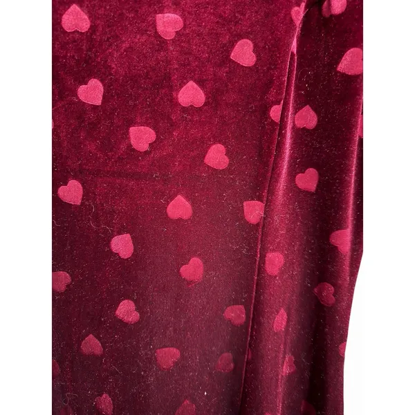 Dolls Kill Sugar Thrillz Valentine Wish Mini Dress Burgundy Women'S Size‎ Medium - Image 9