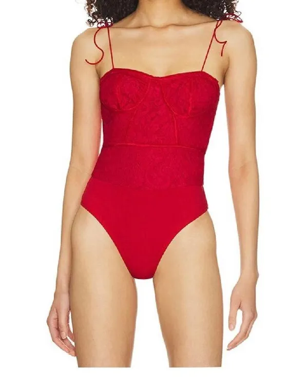 Superdown red lace bodysuit - Image 3