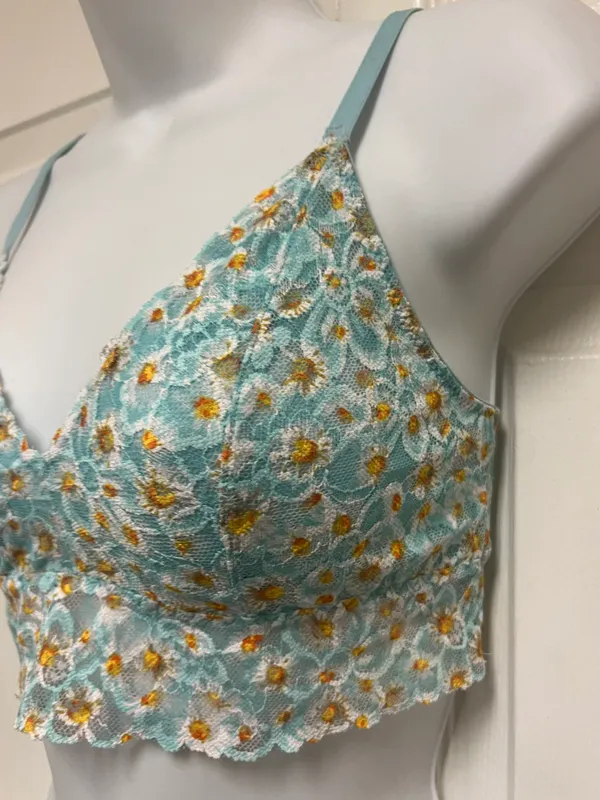 Victorias Secret Serenity Blue Floral Lace Unlined Bralette - Image 5