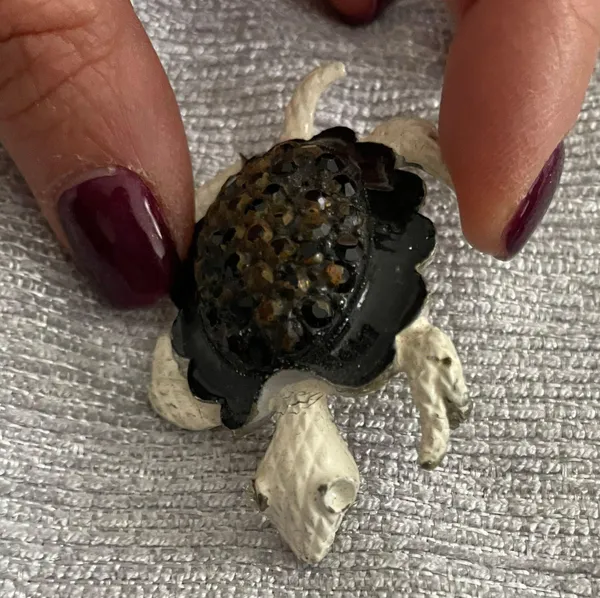 2 Vintage TURTLE Brooches/Pins-see description. - Image 3
