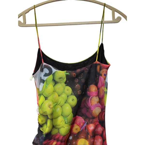 Zara Fruit Stand Print Mesh Maxi Long Dress 5039/201 S 4 6 - Image 9