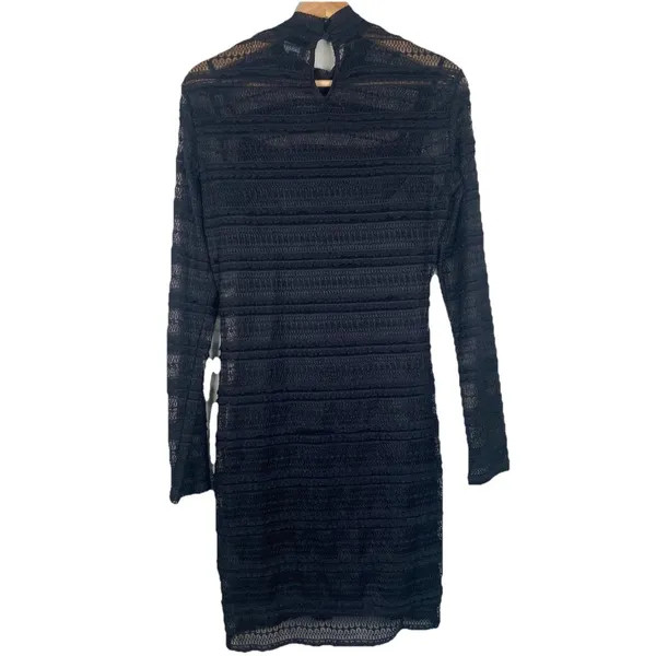 Bardot Mia Mesh Slip Mini Black Size 10 Bodycon Textured Cocktail‎ Dress Party - Image 4