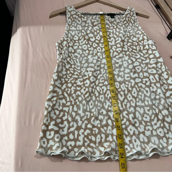 Ann Taylor Factory Leopard Print‎ Micro Pleated Stretchy Sleeveless Top Size S - Image 10