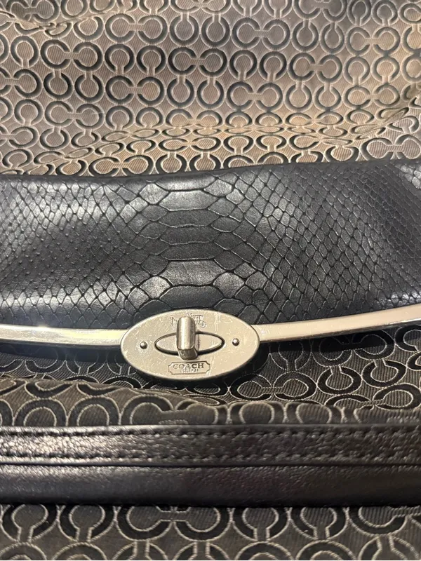 Coach Y2K Madison OP Art Pearlescent Signature Large Handbag - Image 2