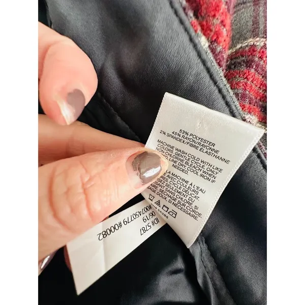 Express Columnist Ankle Pants Womens Size 18R Plaid Pockets Mid Rise‎ Preppy - Image 9
