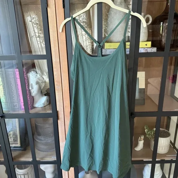 Outdoor Voices exercise dress emerald workout tennis shorts pocket adjustable - Image 13