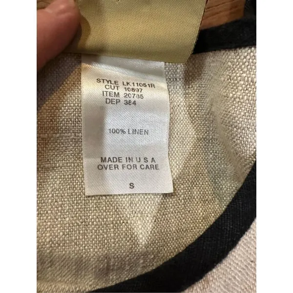 Blue Cactus vintage linen beige minimalist lagenlook maxi‎ dress sz small - Image 4