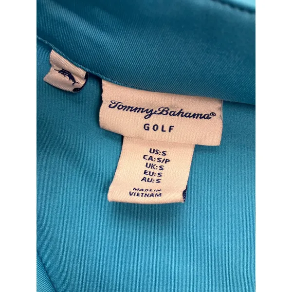 Tommy Bahama Golf Dress Womens‎ S Blue Excellent Quarter Zip Ruffle Hem Mini - Image 2